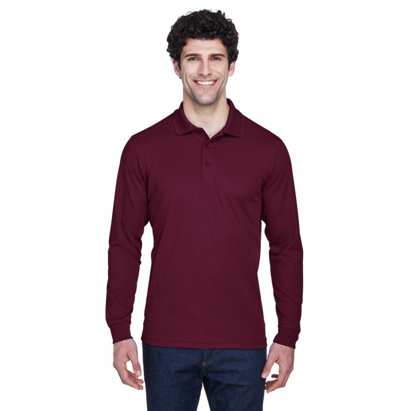 Buy Core365 88192 Men's Pinnacle Performance Long-Sleeve Pique Polo | ApparelChoice.ca