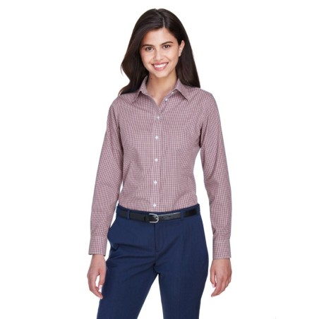 Buy Devon & Jones D640W Ladies Ladies Crown Collection Gingham Check Woven Shirt | ApparelChoice.ca