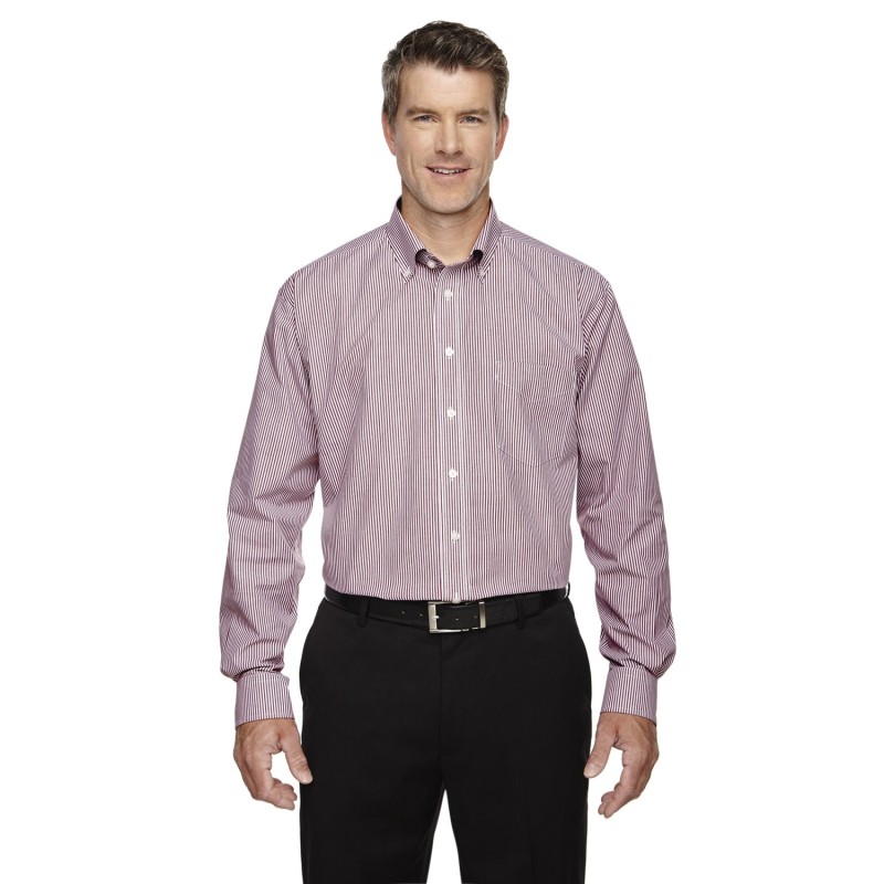 Buy Devon & Jones D645 Men's Crown Collection Banker Stripe Woven Shirt | ApparelChoice.ca