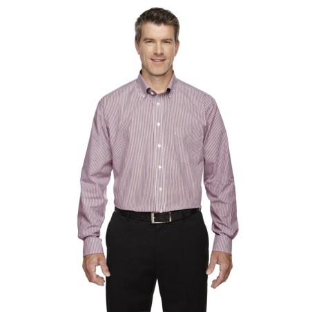 Buy Devon & Jones D645 Men's Crown Collection Banker Stripe Woven Shirt | ApparelChoice.ca