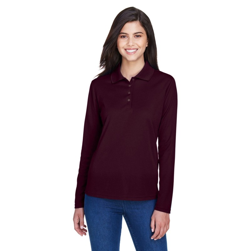 Buy Core365 78192 Ladies Pinnacle Performance Long-Sleeve Pique Polo | ApparelChoice.ca