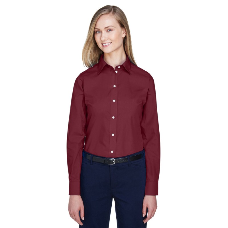 Buy Devon & Jones D620W Ladies Crown Collection Solid Broadcloth Woven Shirt | ApparelChoice.ca