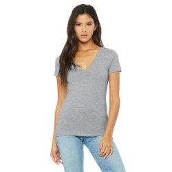 Buy Bella + Canvas B6035 Ladies Jersey Short-Sleeve Deep V-Neck T-Shirt | ApparelChoice.ca