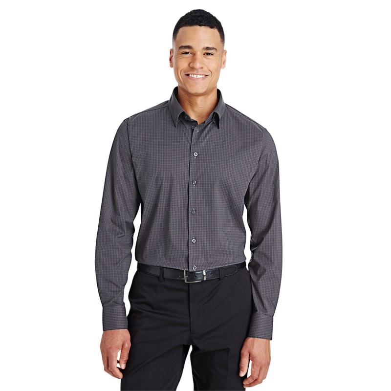 Buy Devon & Jones DG535 CrownLux Performance Men's Tonal Mini Check Woven Shirt | ApparelChoice.ca