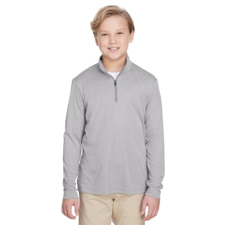 Buy Team 365 TT31HY Youth Zone Sonic Heather Performance Quarter-Zip | ApparelChoice.ca