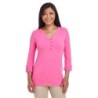 Buy Devon & Jones DP186W Ladies Perfect Fit Y-Placket Convertible Sleeve Knit Top | ApparelChoice.ca