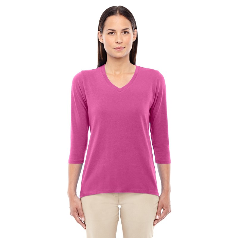 Buy Devon & Jones DP184W Ladies Perfect Fit Bracelet-Length V-Neck Top | ApparelChoice.ca