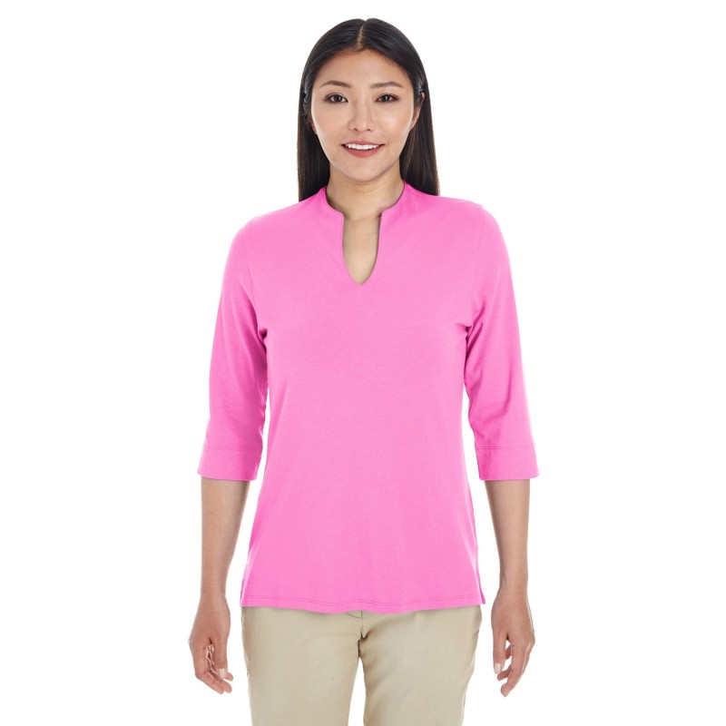 Buy Devon & Jones DP188W Ladies Perfect Fit Tailored Open Neckline Top | ApparelChoice.ca