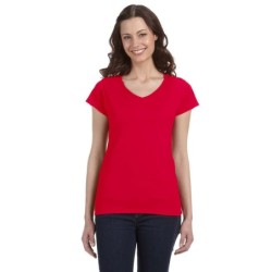 Buy Gildan G64VL Ladies SoftStyle Fitted V-Neck T-Shirt | ApparelChoice.ca