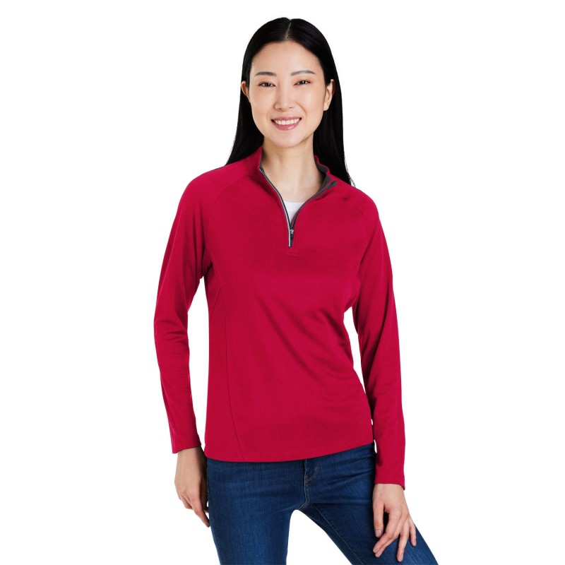 Buy Core365 CE418W Ladies Origin Performance Pique Quarter-Zip | ApparelChoice.ca