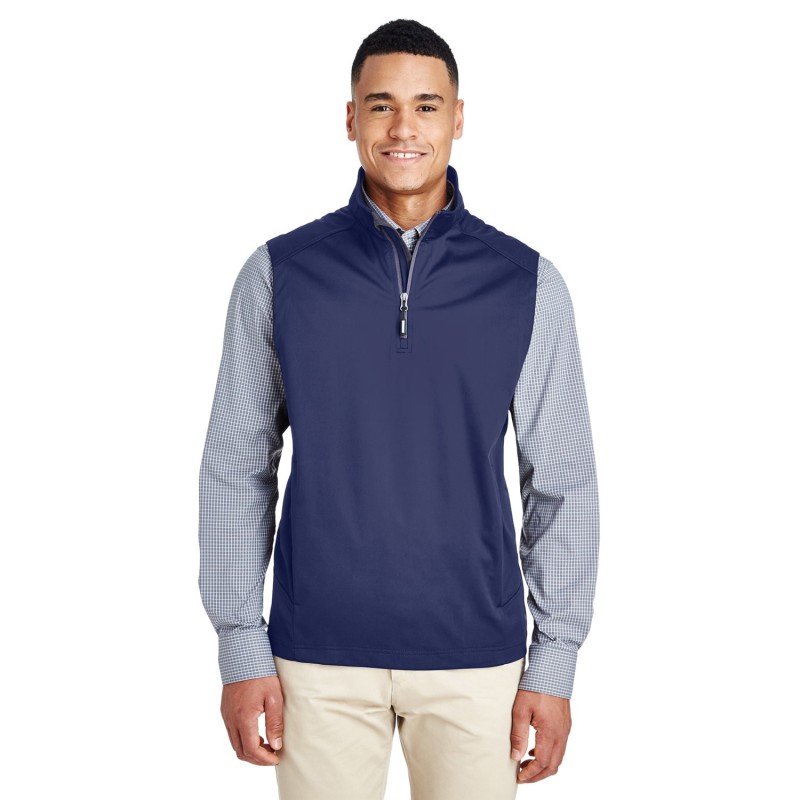 Buy Core365 CE709 Men's Techno Lite Three-Layer Knit Tech-Shell Quarter-Zip Vest | ApparelChoice.ca