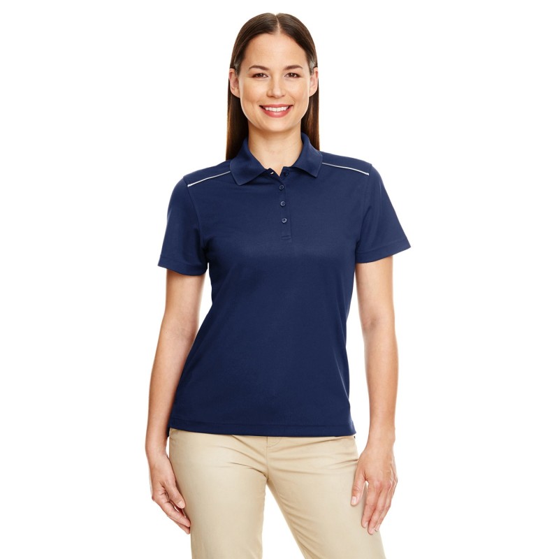 Buy Core365 78181R Ladies Radiant Performance Pique Polo with Reflective Piping | ApparelChoice.ca
