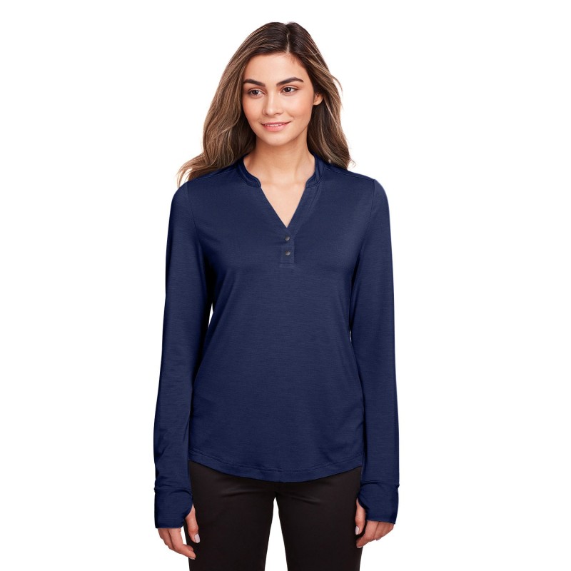 Buy North End NE400W Ladies Jaq Snap-Up Stretch Performance Pullover | ApparelChoice.ca