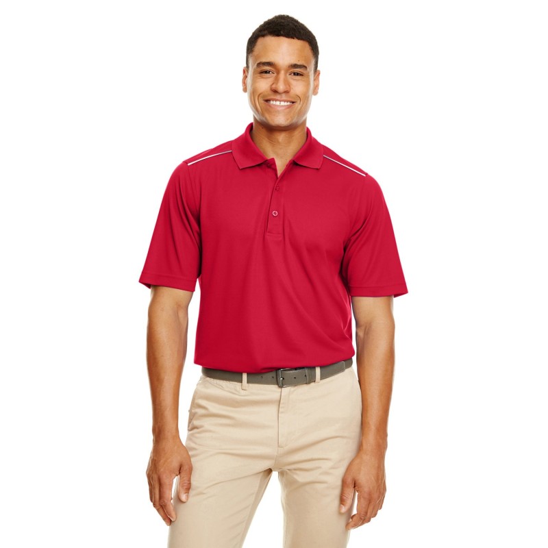Buy Core365 88181R Men's Radiant Performance Pique Polo with Reflective Piping | ApparelChoice.ca