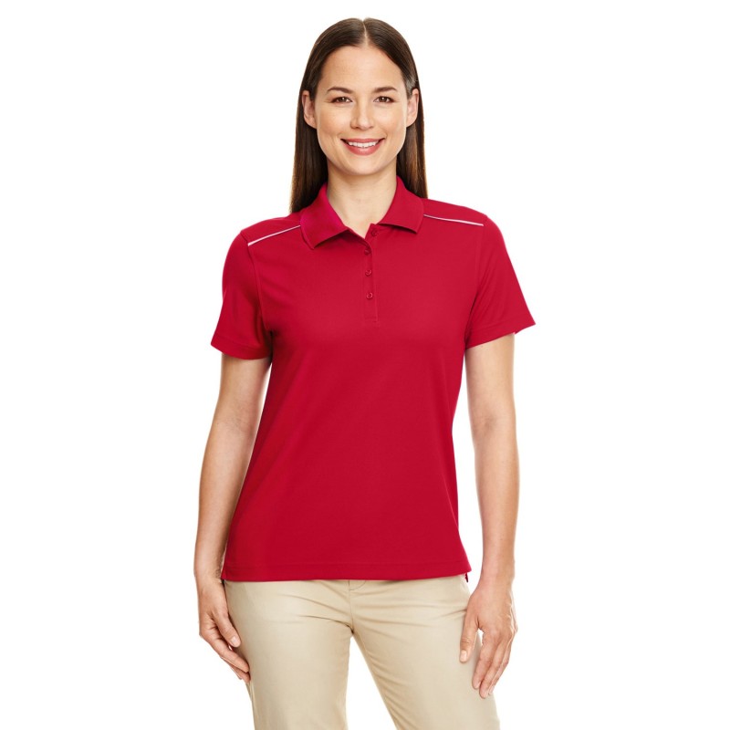 Buy Core365 78181R Ladies Radiant Performance Pique Polo with Reflective Piping | ApparelChoice.ca