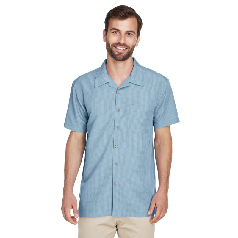 Buy Harriton M560 Men's Barbados Textured Camp Shirt | ApparelChoice.ca