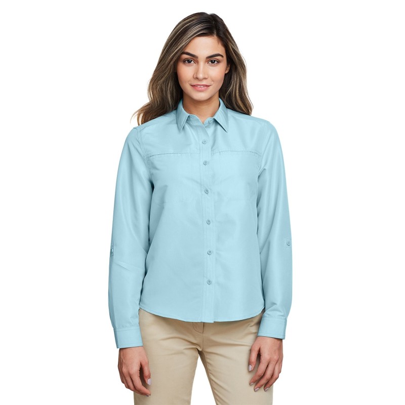 Buy Harriton M580LW Ladies Key West Long-Sleeve Performance Staff Shirt | ApparelChoice.ca