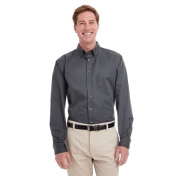 Buy Harriton M581 Men's Foundation 100% Cotton Long-Sleeve Twill Shirt with Teflon | ApparelChoice.ca