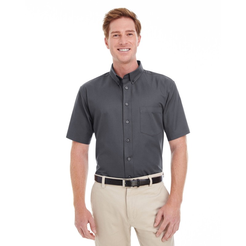 Buy Harriton M582 Men's Foundation 100% Cotton Short-Sleeve Twill Shirt with Teflon | ApparelChoice.ca