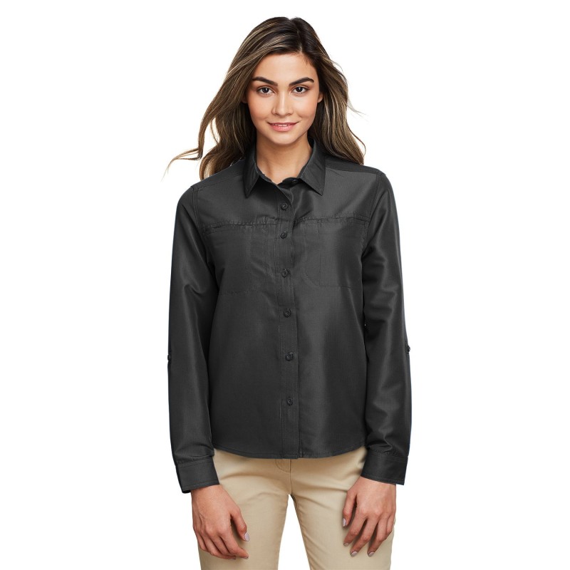 Buy Harriton M580LW Ladies Key West Long-Sleeve Performance Staff Shirt | ApparelChoice.ca