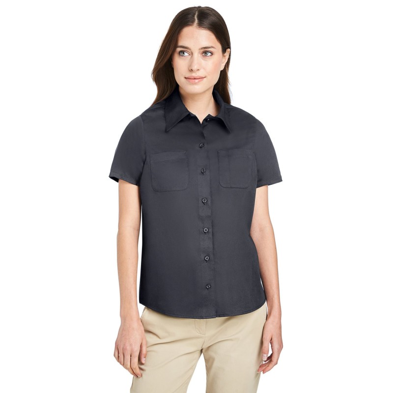 Buy Harriton M585W Ladies Advantage IL Short-Sleeve Work Shirt | ApparelChoice.ca