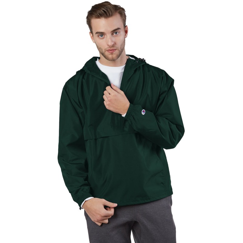 Buy Champion CO200 Adult Packable Anorak 1/4 Zip Jacket | ApparelChoice.ca