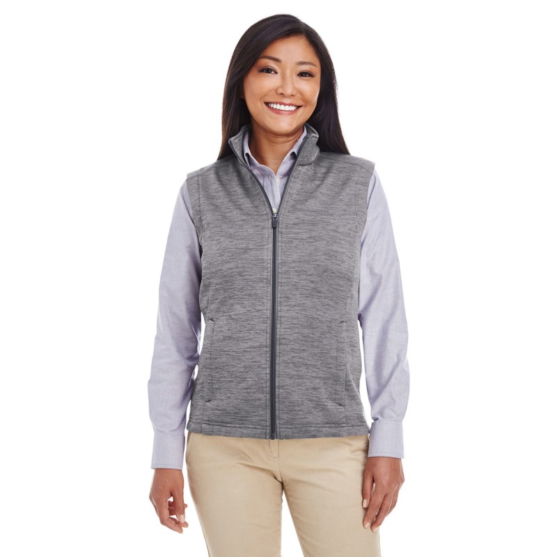 Buy Devon & Jones DG797W Ladies Newbury Melange Fleece Vest | ApparelChoice.ca