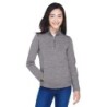 Buy Devon & Jones DG798W Ladies Newbury Melange Fleece Quarter-Zip | ApparelChoice.ca