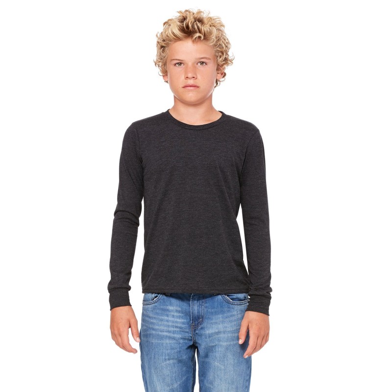Buy Bella + Canvas 3501YCV Youth Heather CVC Long-Sleeve T-Shirt | ApparelChoice.ca