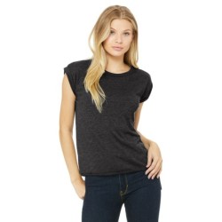 Buy Bella + Canvas 8804 Ladies Flowy Muscle T-Shirt with Rolled Cuff | ApparelChoice.ca