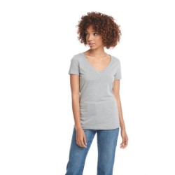 Buy Next Level Apparel 6640 Ladies CVC Deep V-Neck T-Shirt | ApparelChoice.ca