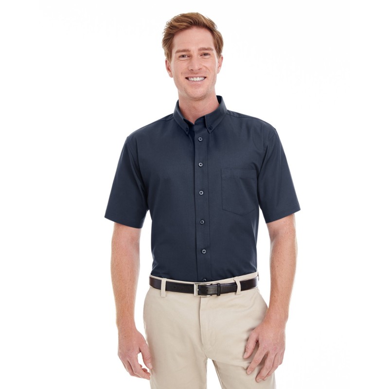 Buy Harriton M582 Men's Foundation 100% Cotton Short-Sleeve Twill Shirt with Teflon | ApparelChoice.ca