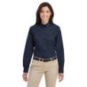 Buy Harriton M581W Ladies Foundation 100% Cotton Long-Sleeve Twill Shirt with Teflon | ApparelChoice.ca