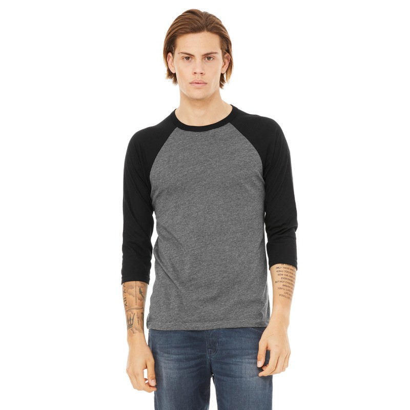Buy Bella + Canvas 3200 Unisex 3/4-Sleeve Baseball T-Shirt | ApparelChoice.ca