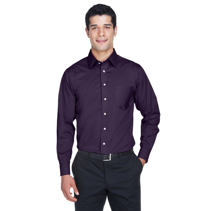 Buy Devon & Jones DG530 Men's Crown Collection Solid Stretch Twill Woven Shirt | ApparelChoice.ca