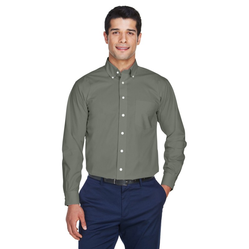 Buy Devon & Jones D620 Men's Crown Collection Solid Broadcloth Woven Shirt | ApparelChoice.ca