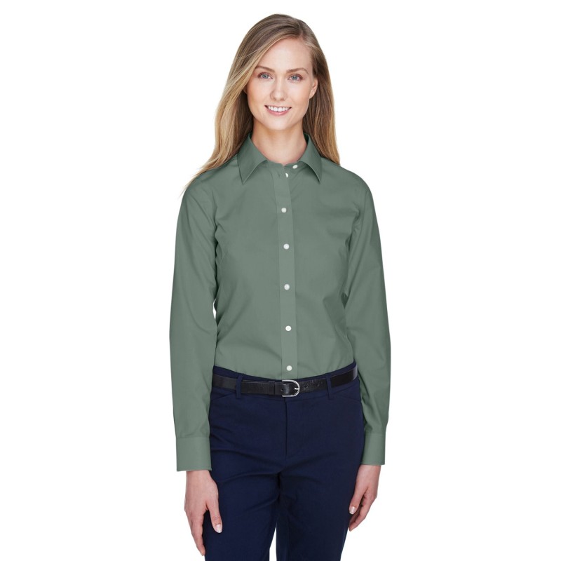 Buy Devon & Jones D620W Ladies Crown Collection Solid Broadcloth Woven Shirt | ApparelChoice.ca