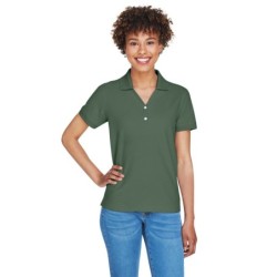 Buy Devon & Jones D100W Ladies Pima Pique Y-Collar Polo | ApparelChoice.ca