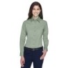 Buy Harriton M500W Ladies Easy Blend Long-Sleeve Twill Shirt with Stain-Release | ApparelChoice.ca