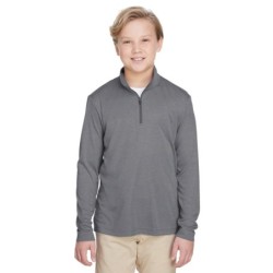 Buy Team 365 TT31HY Youth Zone Sonic Heather Performance Quarter-Zip | ApparelChoice.ca