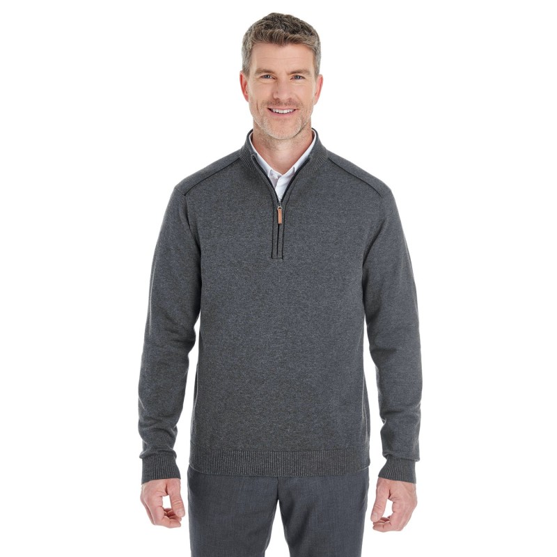 Buy Devon & Jones DG478 Men's Manchester Fully-Fashioned Quarter-Zip Sweater | ApparelChoice.ca