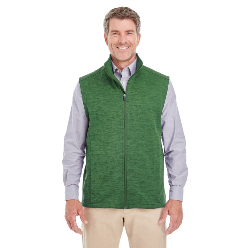 Buy Devon & Jones DG797 Men's Newbury Melange Fleece Vest | ApparelChoice.ca