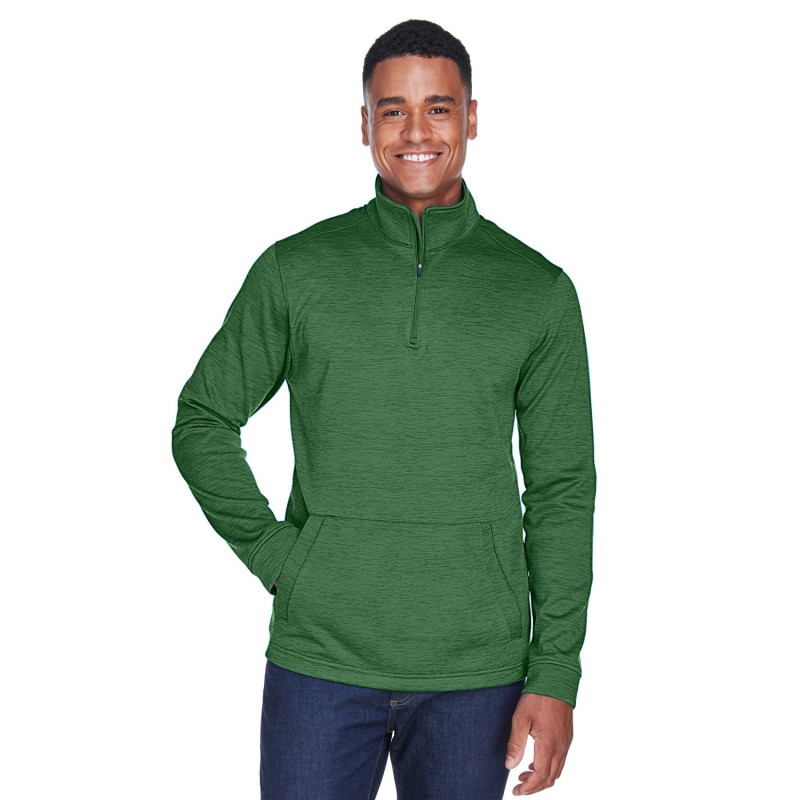 Buy Devon & Jones DG798 Men's Newbury Melange Fleece Quarter-Zip | ApparelChoice.ca