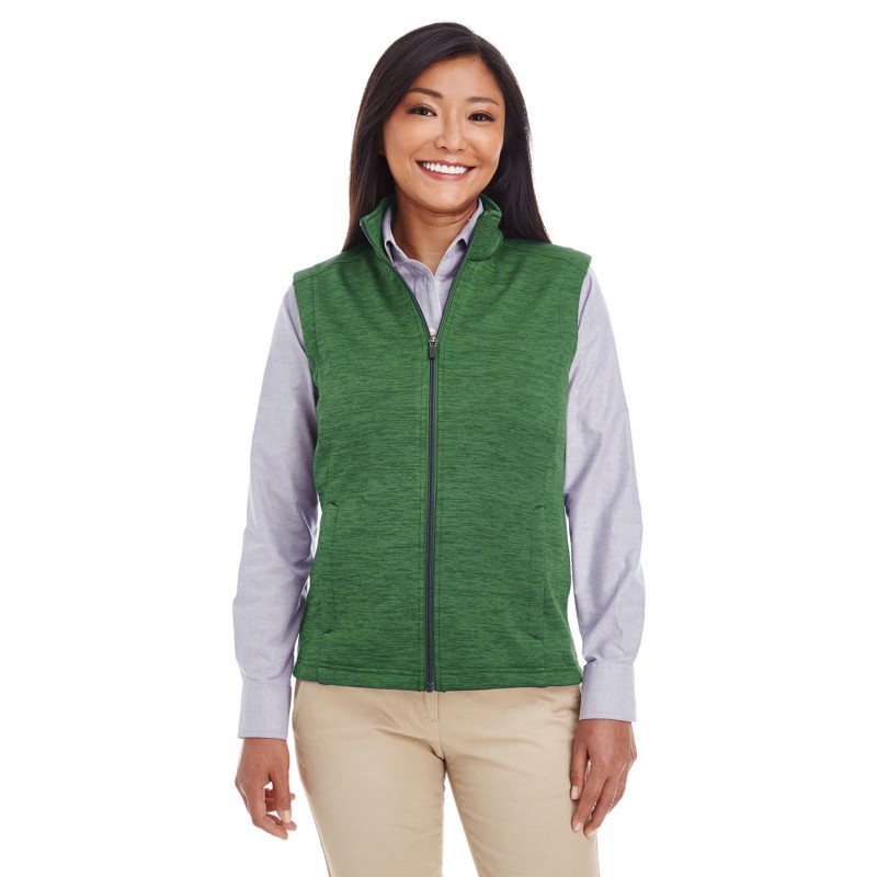 Buy Devon & Jones DG797W Ladies Newbury Melange Fleece Vest | ApparelChoice.ca