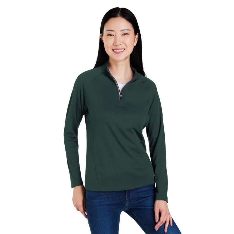 Buy Core365 CE418W Ladies Origin Performance Pique Quarter-Zip | ApparelChoice.ca