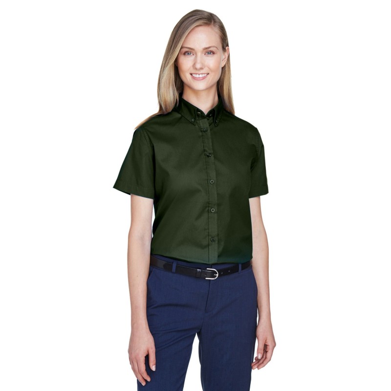 Buy Core365 78194 Ladies Optimum Short-Sleeve Twill Shirt | ApparelChoice.ca