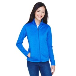 Buy Devon & Jones DG796W Ladies Newbury Colorblock Melange Fleece Full-Zip | ApparelChoice.ca