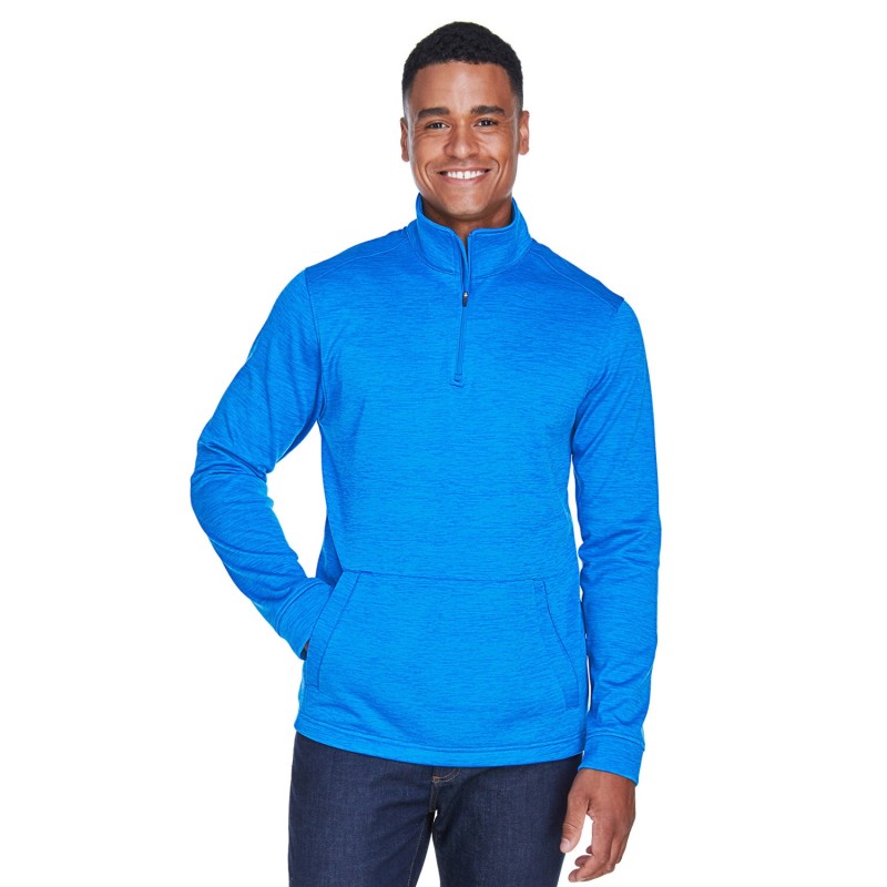 Buy Devon & Jones DG798 Men's Newbury Melange Fleece Quarter-Zip | ApparelChoice.ca
