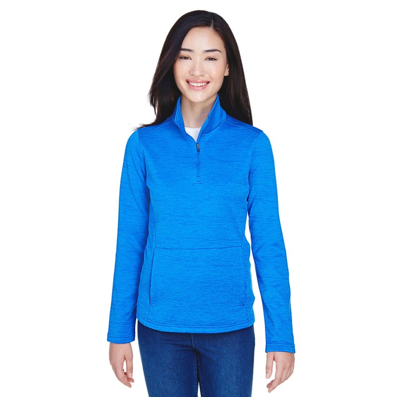 Buy Devon & Jones DG798W Ladies Newbury Melange Fleece Quarter-Zip | ApparelChoice.ca