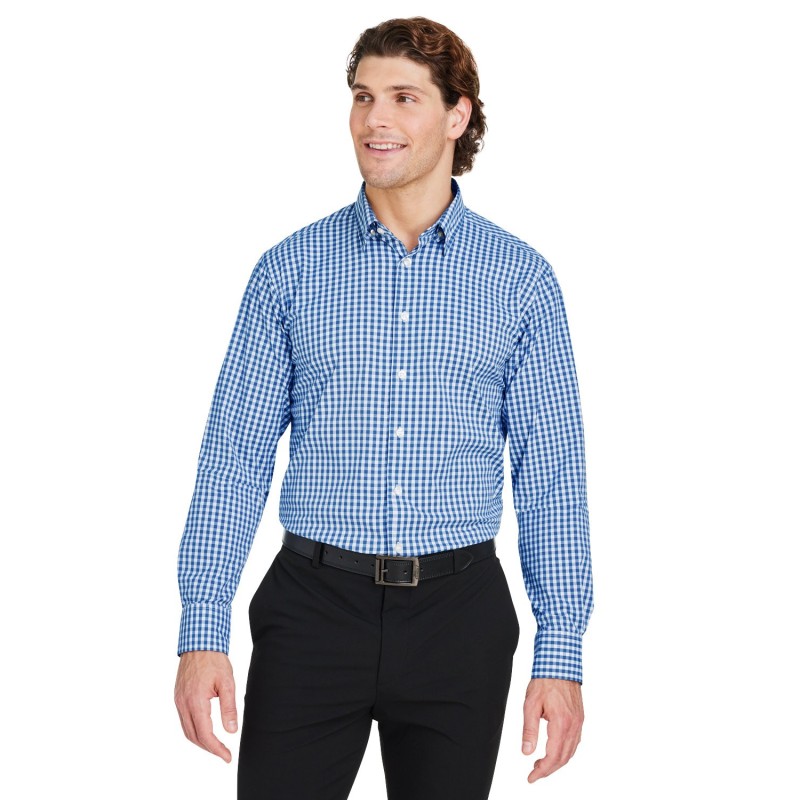 Buy Devon & Jones DG536 Crownlux Performance Men's Gingham Shirt | ApparelChoice.ca